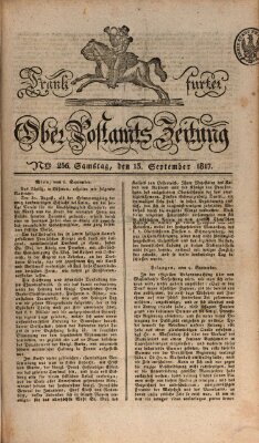 Frankfurter Ober-Post-Amts-Zeitung Samstag 13. September 1817