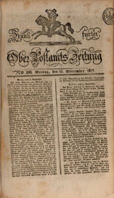 Frankfurter Ober-Post-Amts-Zeitung Montag 15. September 1817