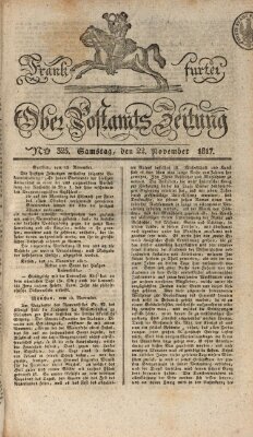 Frankfurter Ober-Post-Amts-Zeitung Samstag 22. November 1817