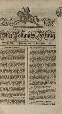 Frankfurter Ober-Post-Amts-Zeitung Freitag 19. Dezember 1817