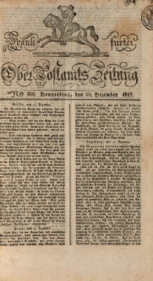 Frankfurter Ober-Post-Amts-Zeitung Donnerstag 25. Dezember 1817