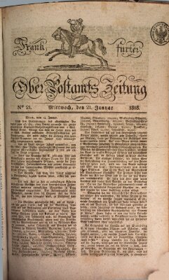 Frankfurter Ober-Post-Amts-Zeitung Mittwoch 21. Januar 1818