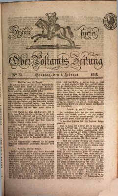 Frankfurter Ober-Post-Amts-Zeitung Sonntag 1. Februar 1818