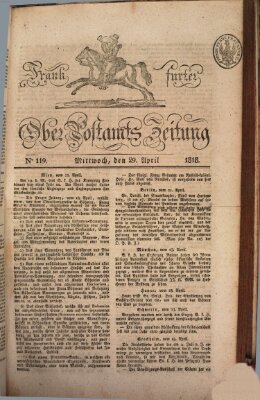 Frankfurter Ober-Post-Amts-Zeitung Mittwoch 29. April 1818