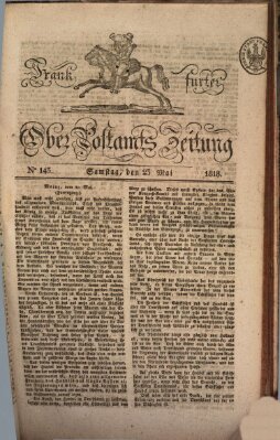 Frankfurter Ober-Post-Amts-Zeitung Samstag 23. Mai 1818