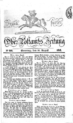 Frankfurter Ober-Post-Amts-Zeitung Sonntag 16. August 1818