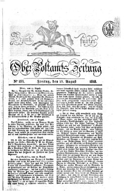 Frankfurter Ober-Post-Amts-Zeitung Freitag 21. August 1818