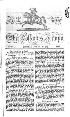 Frankfurter Ober-Post-Amts-Zeitung Samstag 29. August 1818