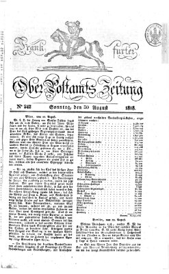 Frankfurter Ober-Post-Amts-Zeitung Sonntag 30. August 1818