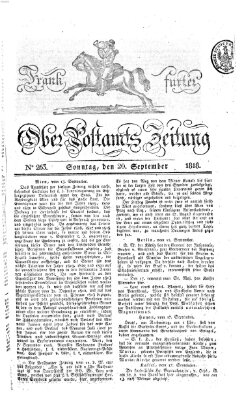 Frankfurter Ober-Post-Amts-Zeitung Sonntag 20. September 1818