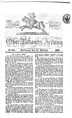 Frankfurter Ober-Post-Amts-Zeitung Mittwoch 28. Oktober 1818