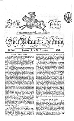 Frankfurter Ober-Post-Amts-Zeitung Freitag 30. Oktober 1818
