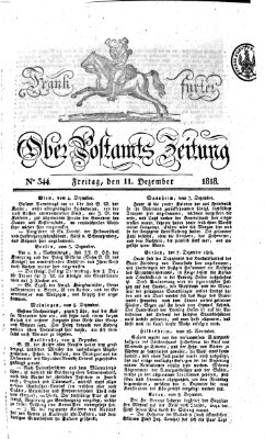 Frankfurter Ober-Post-Amts-Zeitung Freitag 11. Dezember 1818