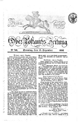 Frankfurter Ober-Post-Amts-Zeitung Sonntag 13. Dezember 1818