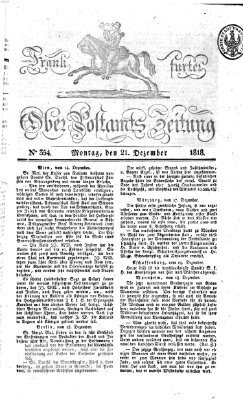 Frankfurter Ober-Post-Amts-Zeitung Montag 21. Dezember 1818
