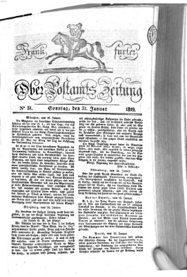 Frankfurter Ober-Post-Amts-Zeitung Sonntag 31. Januar 1819