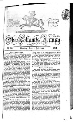 Frankfurter Ober-Post-Amts-Zeitung Montag 1. Februar 1819