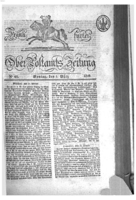 Frankfurter Ober-Post-Amts-Zeitung Montag 1. März 1819