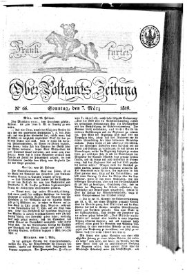 Frankfurter Ober-Post-Amts-Zeitung Sonntag 7. März 1819