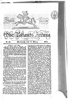 Frankfurter Ober-Post-Amts-Zeitung Mittwoch 10. März 1819