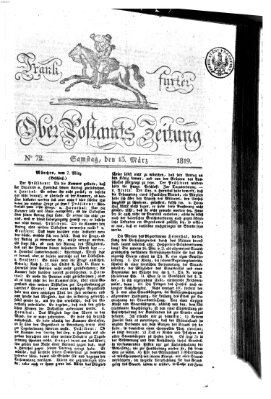 Frankfurter Ober-Post-Amts-Zeitung Samstag 13. März 1819