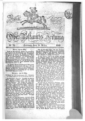 Frankfurter Ober-Post-Amts-Zeitung Freitag 19. März 1819