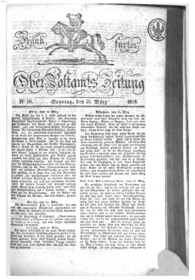 Frankfurter Ober-Post-Amts-Zeitung Sonntag 21. März 1819