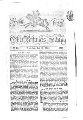 Frankfurter Ober-Post-Amts-Zeitung Dienstag 30. März 1819