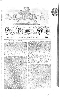 Frankfurter Ober-Post-Amts-Zeitung Freitag 23. April 1819