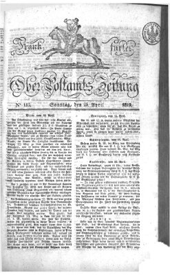 Frankfurter Ober-Post-Amts-Zeitung Sonntag 25. April 1819