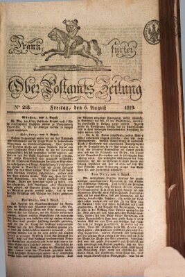Frankfurter Ober-Post-Amts-Zeitung Freitag 6. August 1819