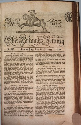 Frankfurter Ober-Post-Amts-Zeitung Donnerstag 14. Oktober 1819