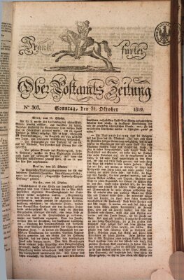 Frankfurter Ober-Post-Amts-Zeitung Sonntag 31. Oktober 1819