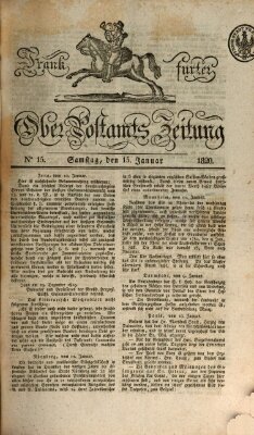 Frankfurter Ober-Post-Amts-Zeitung Samstag 15. Januar 1820