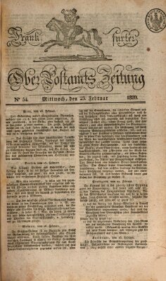 Frankfurter Ober-Post-Amts-Zeitung Mittwoch 23. Februar 1820