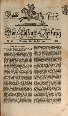 Frankfurter Ober-Post-Amts-Zeitung Montag 28. Februar 1820
