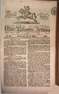 Frankfurter Ober-Post-Amts-Zeitung Sonntag 26. März 1820