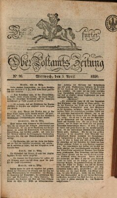 Frankfurter Ober-Post-Amts-Zeitung Mittwoch 5. April 1820
