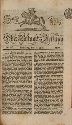 Frankfurter Ober-Post-Amts-Zeitung Sonntag 11. Juni 1820