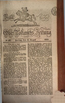 Frankfurter Ober-Post-Amts-Zeitung Freitag 25. August 1820