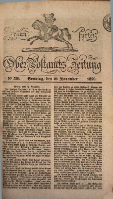 Frankfurter Ober-Post-Amts-Zeitung Sonntag 26. November 1820