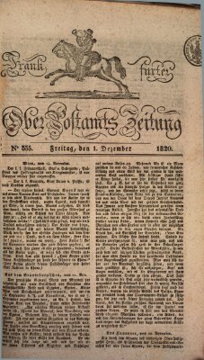 Frankfurter Ober-Post-Amts-Zeitung Freitag 1. Dezember 1820
