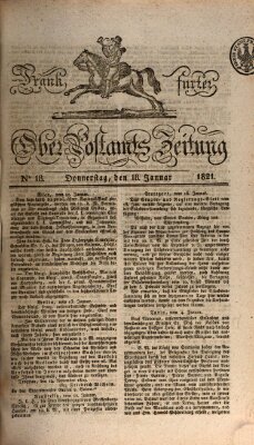 Frankfurter Ober-Post-Amts-Zeitung Donnerstag 18. Januar 1821
