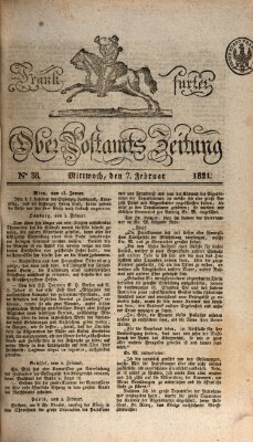 Frankfurter Ober-Post-Amts-Zeitung Mittwoch 7. Februar 1821
