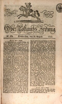 Frankfurter Ober-Post-Amts-Zeitung Donnerstag 22. August 1822