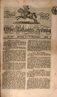 Frankfurter Ober-Post-Amts-Zeitung Freitag 13. September 1822