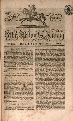 Frankfurter Ober-Post-Amts-Zeitung Mittwoch 25. September 1822