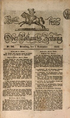 Frankfurter Ober-Post-Amts-Zeitung Dienstag 5. November 1822