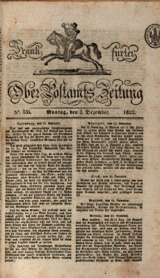 Frankfurter Ober-Post-Amts-Zeitung Montag 2. Dezember 1822