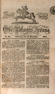 Frankfurter Ober-Post-Amts-Zeitung Sonntag 22. Dezember 1822